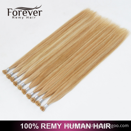 Xuchang Forever 7A Grade Wholesale 100% Indian Remy Human 2g strands i tip hair extensions